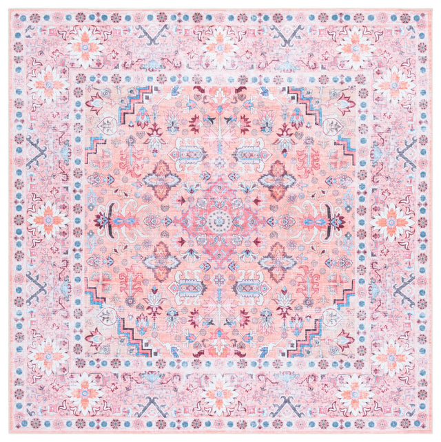 Safavieh Arizona 6'-0" x 6'-0" Rug in Beige / Pink