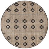 Safavieh Natural Fiber 6'-0" x 6'-0" Rug in Natural / Black