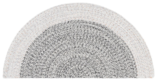 Safavieh Braided 2'-0" x 4'-0" Rug in Ivory / Grey Black