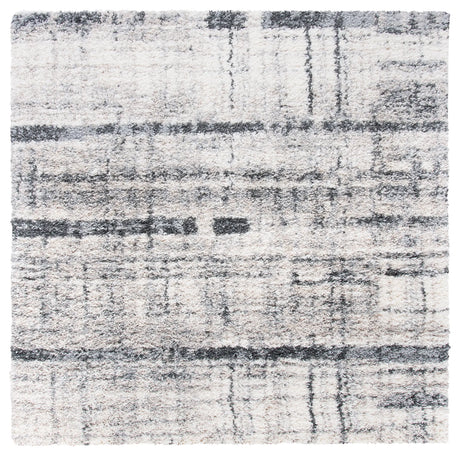 Safavieh Fontana Shag  800 6'-7" x 6'-7" Rug in Ivory / Grey