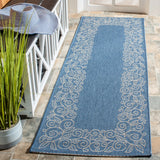 Safavieh Courtyard 2'-3" x 12'-0" Rug in Blue / Beige