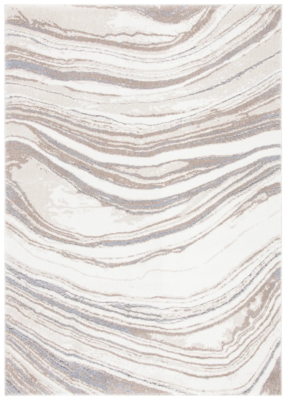 Safavieh Cyrus Shag 4'-5" x 6'-5" Rug in Ivory / Grey