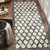 Safavieh Studio Leather 2'-3" x 7'-0" Rug in Ivory / Grey
