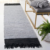 Safavieh Vintage Leather 2'-3" x 9'-0" Rug in Ivory / Black