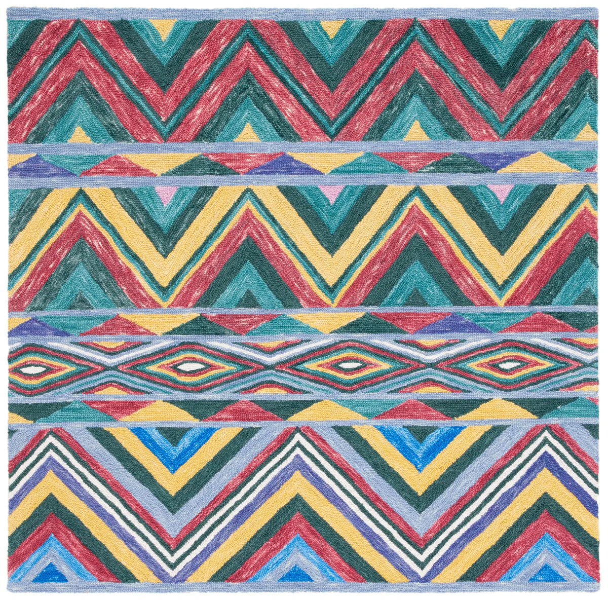 Safavieh Metro 6'-0" x 6'-0" Rug in Red / Blue