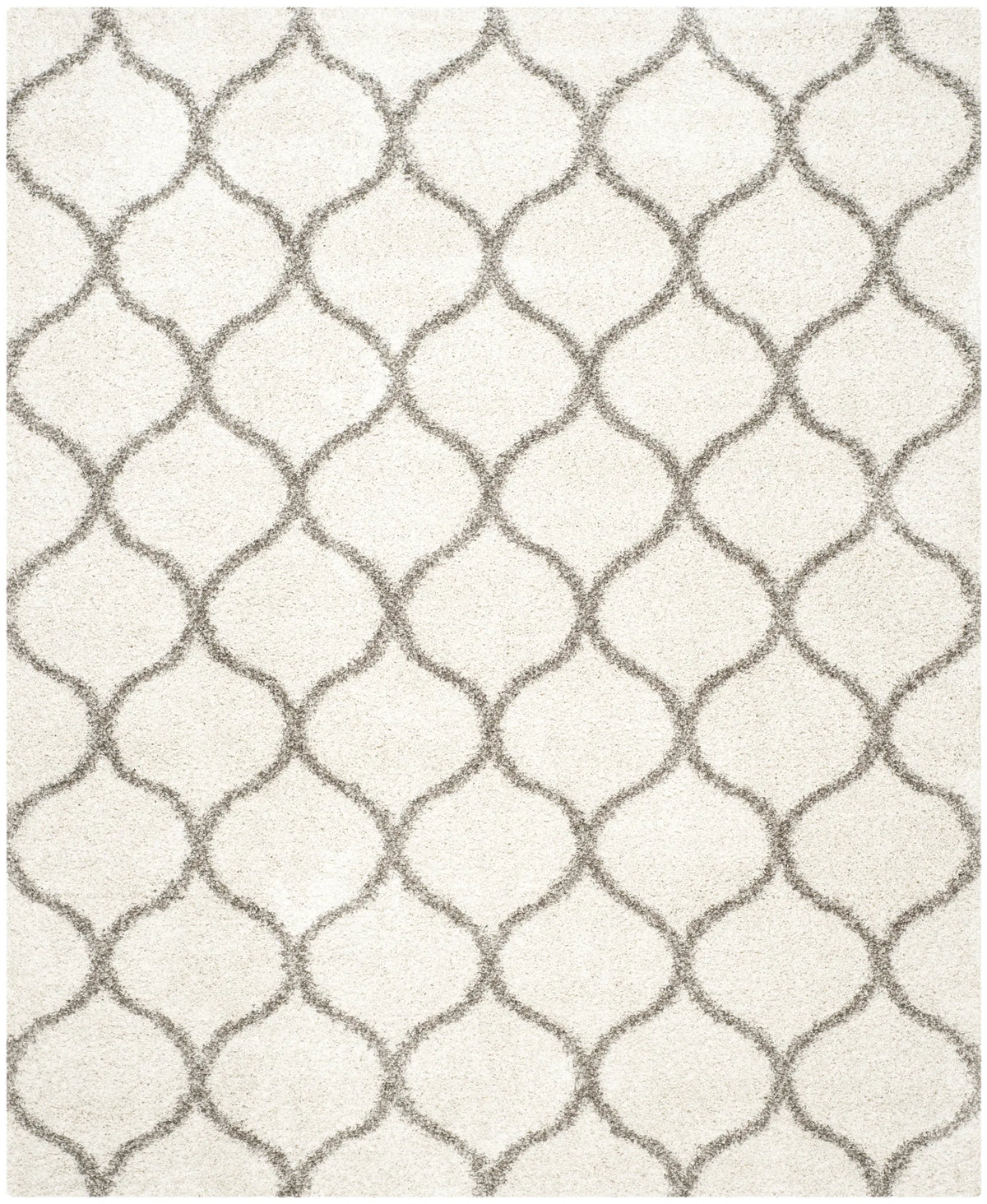 Safavieh Hudson Shag 10'-0" x 14'-0" Rug in Ivory / Grey