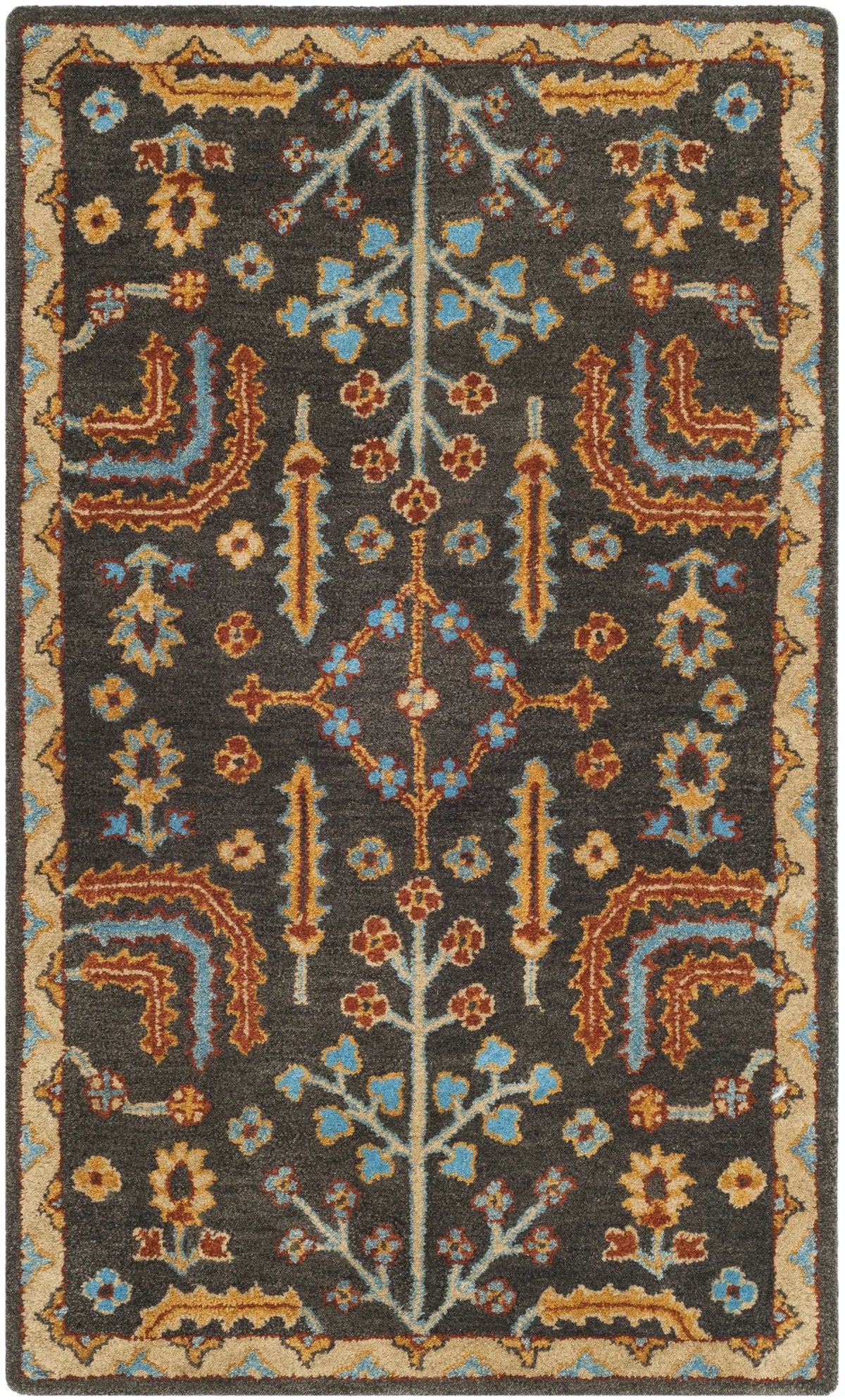 Safavieh Heritage 3'-0" x 5'-0" Rug in Charcoal / Multi