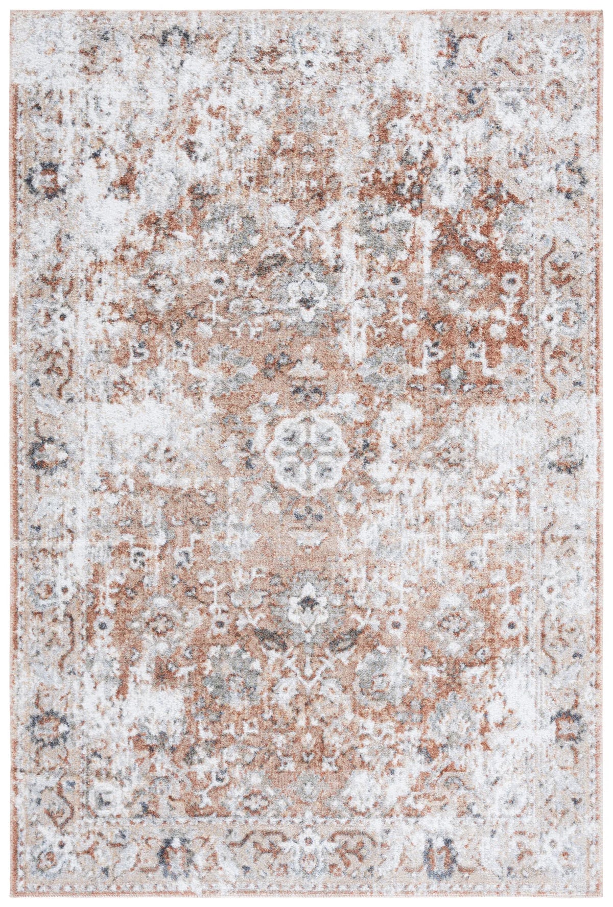 Safavieh Baltimore 4'-0" x 6'-0" Rug in Ivory / Rust