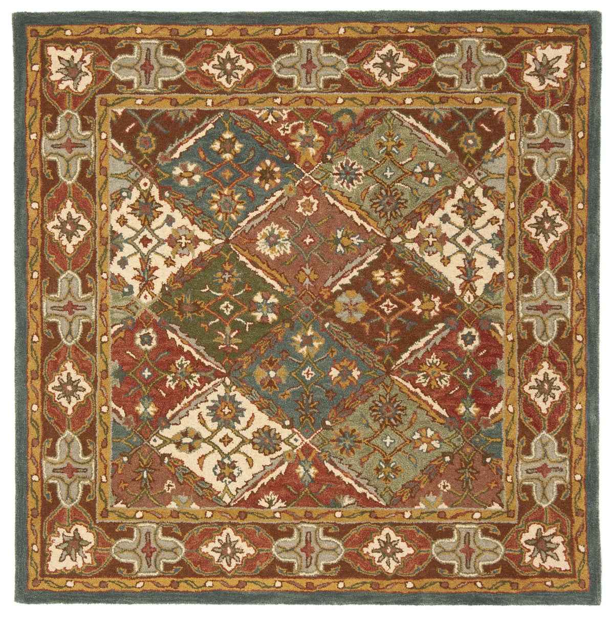 Safavieh Heritage 6'-0" x 6'-0" Rug in Green / Red