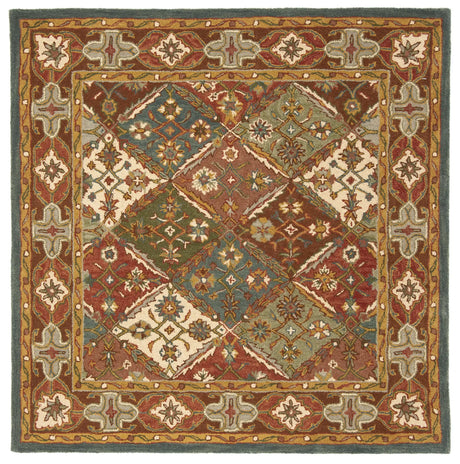 Safavieh Heritage 6'-0" x 6'-0" Rug in Green / Red