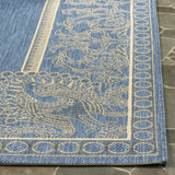 Safavieh Courtyard 5'-3" x 7'-7" Rug in Blue / Natural