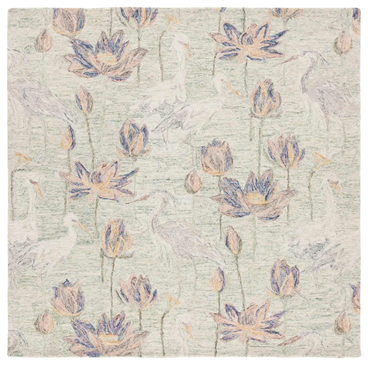 Safavieh Blossom 6'-0" x 6'-0" Rug in Green / Ivory