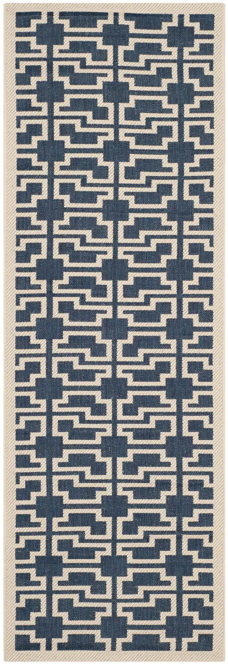 Safavieh Courtyard 2'-3" x 6'-7" Rug in Navy / Beige
