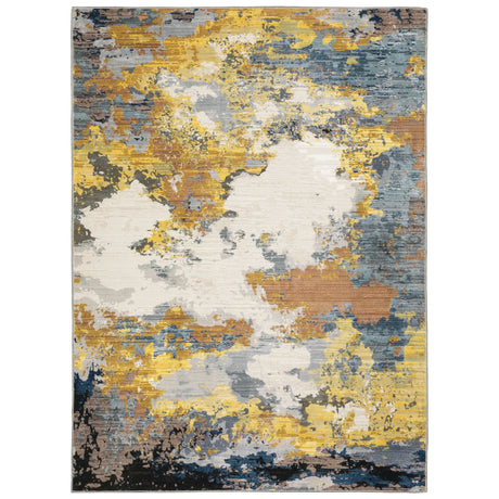 Oriental Weavers Sphinx Caravan 530V8 Yellow/ Blue Rugs - main flat