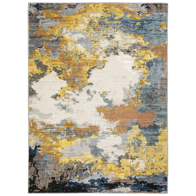 Oriental Weavers Sphinx Caravan 530V8 Yellow/ Blue Rugs - main flat