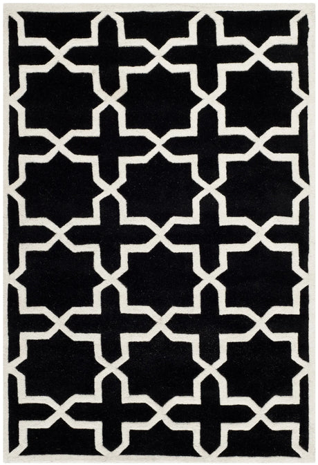 Safavieh Chatham 3'-0" x 5'-0" Rug in Black / Ivory