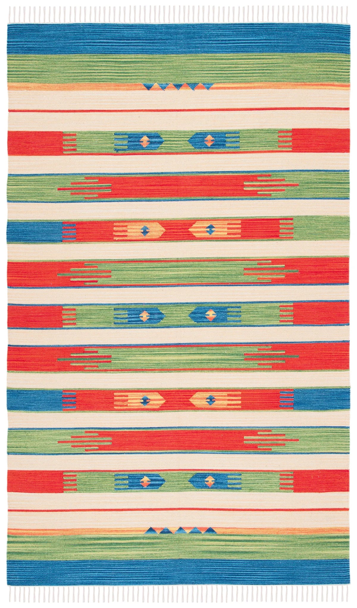 Safavieh Montauk 4'-0" x 6'-0" Rug in Green / Blue