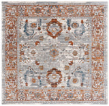 Safavieh Heirloom 700 6'-3" x 6'-3" Rug in Ivory Grey / Rust