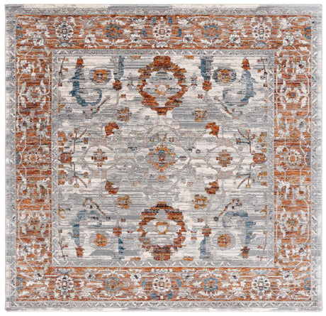 Safavieh Heirloom 700 6'-3" x 6'-3" Rug in Ivory Grey / Rust