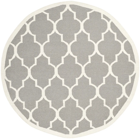 Safavieh Dhurries 6'-0" x 6'-0" Rug in Grey / Ivory
