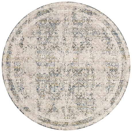 Loloi Theia The-01 Natural/Ocean Rug - round flat