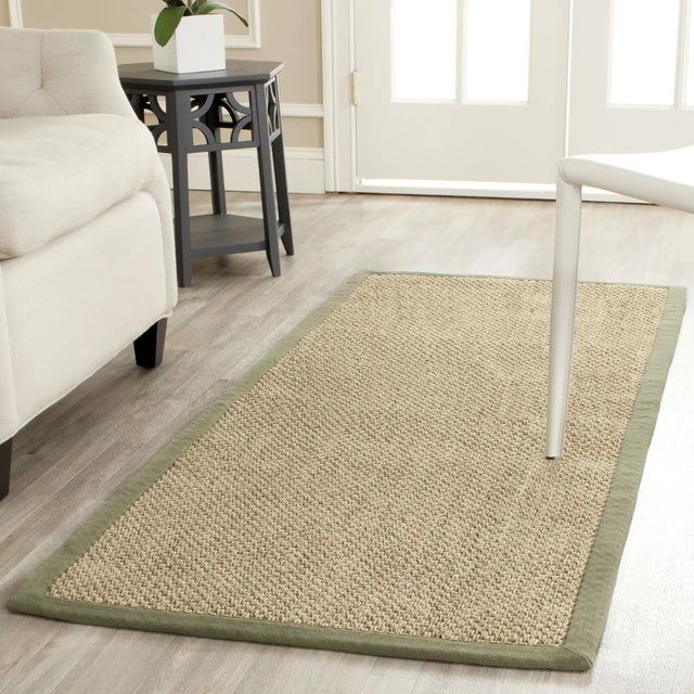 Safavieh Natural Fiber 2'-6" x 10'-0" Rug in Natural / Green