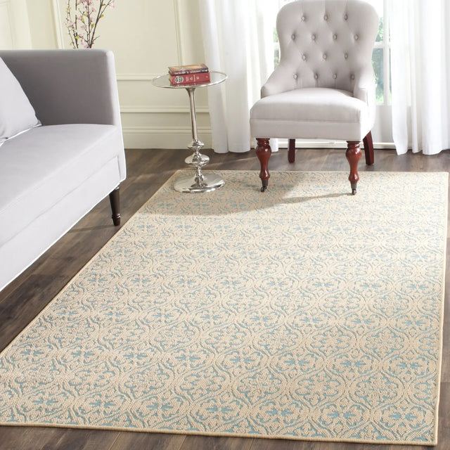 Safavieh Palm Beach 4'-0" x 6'-0" Rug in Natural / Turquoise