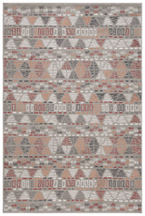 Safavieh Pyramid 4'-5" x 6'-5" Rug in Grey/Ivory / Rust