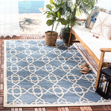 Safavieh Courtyard 4'-0" x 5'-7" Rug in Blue / Beige