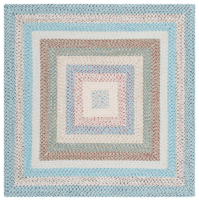 Safavieh Braided 5'-0" x 5'-0" Rug in Beige / Light Blue
