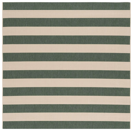 Safavieh Courtyard 6'-7" x 6'-7" Rug in Beige / Dark Green