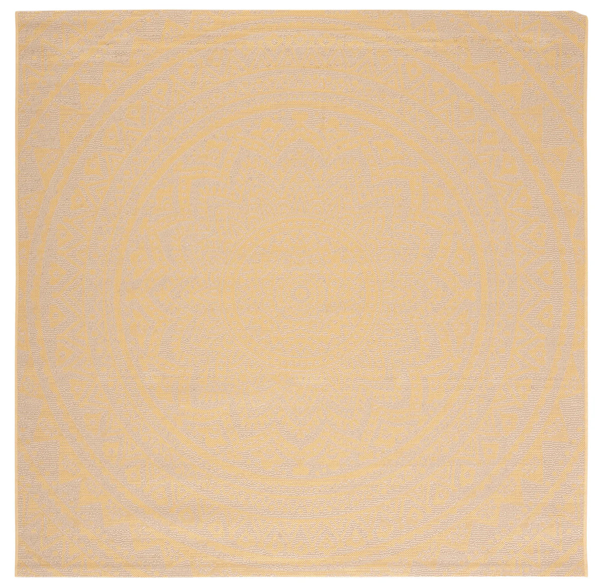 Safavieh Courtyard 6'-7" x 6'-7" Rug in Beige / Gold