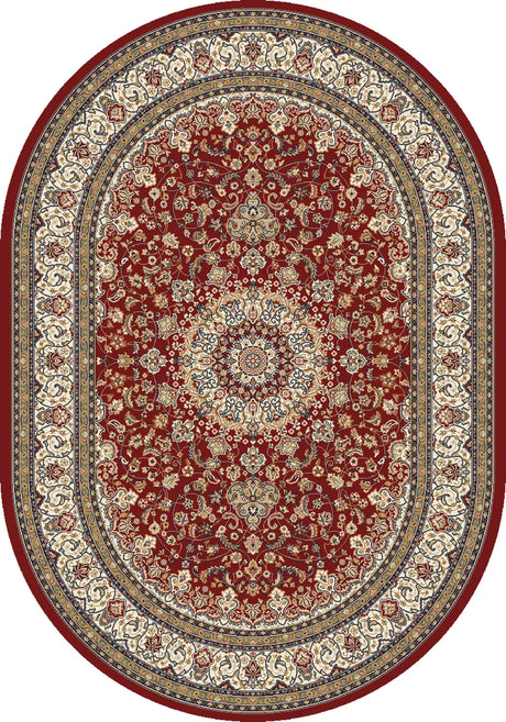 Dynamic Rugs Ancient Garden 57119 Red / Ivory Rugs - Oval