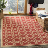Safavieh Martha Stewart 4'-0" x 5'-7" Rug in Red / Creme