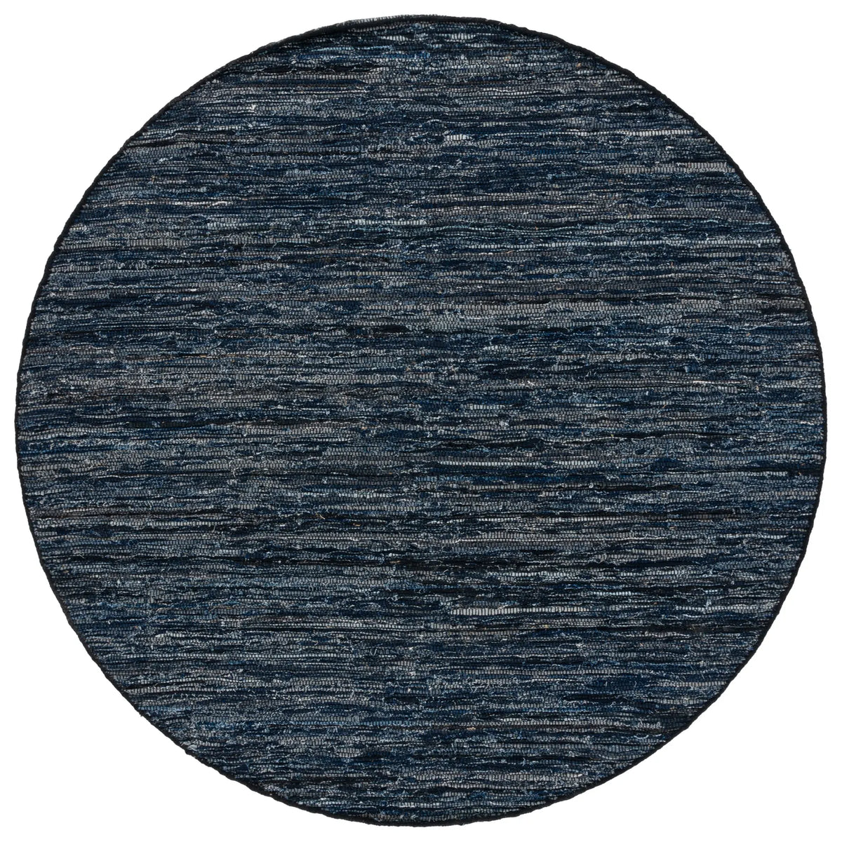 Safavieh Rag Rug 6'-0" x 6'-0" Rug in Navy / Black