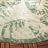 Safavieh Courtyard 6'-7" x 6'-7" Rug in Beige / Green