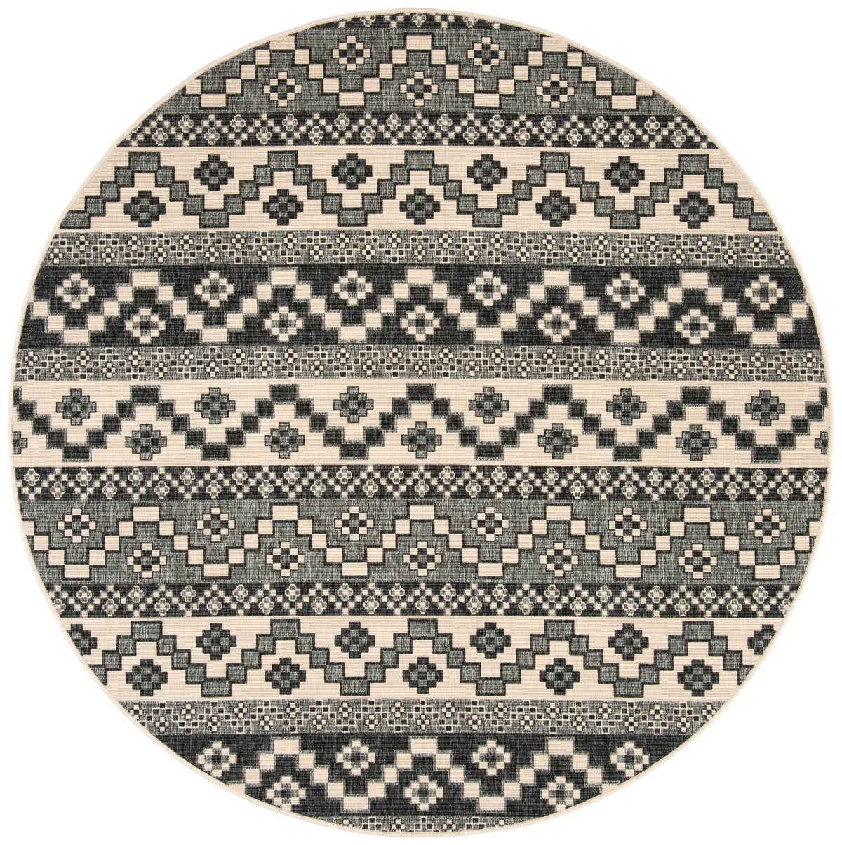 Safavieh Veranda 6'-7" x 6'-7" Rug in Grey / Beige
