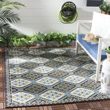 Safavieh Veranda 5'-3" x 7'-7" Rug in Blue / Chocolate