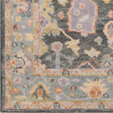 Chandra Wendi WEN-58100 Black / Blue / Orange / Multi rug, close-up detail