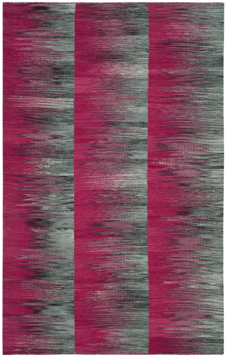 Safavieh Kilim 4'-0" x 6'-0" Rug in Fuchsia / Charcoal