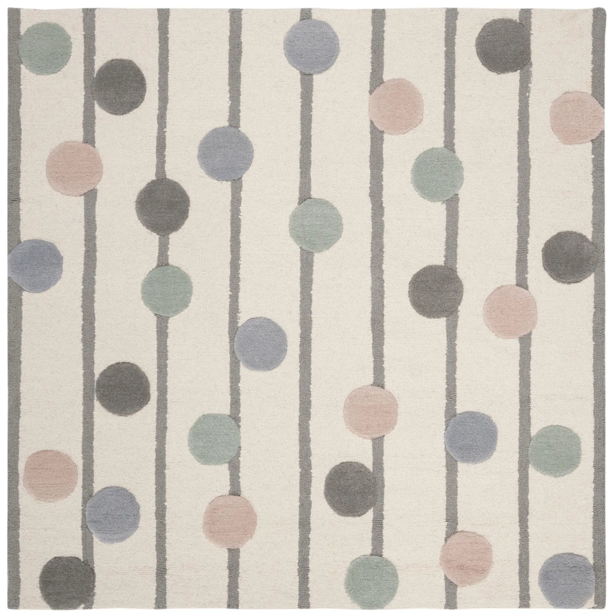 Safavieh Safavieh Kids 5'-0" x 5'-0" Rug in Ivory / Multi