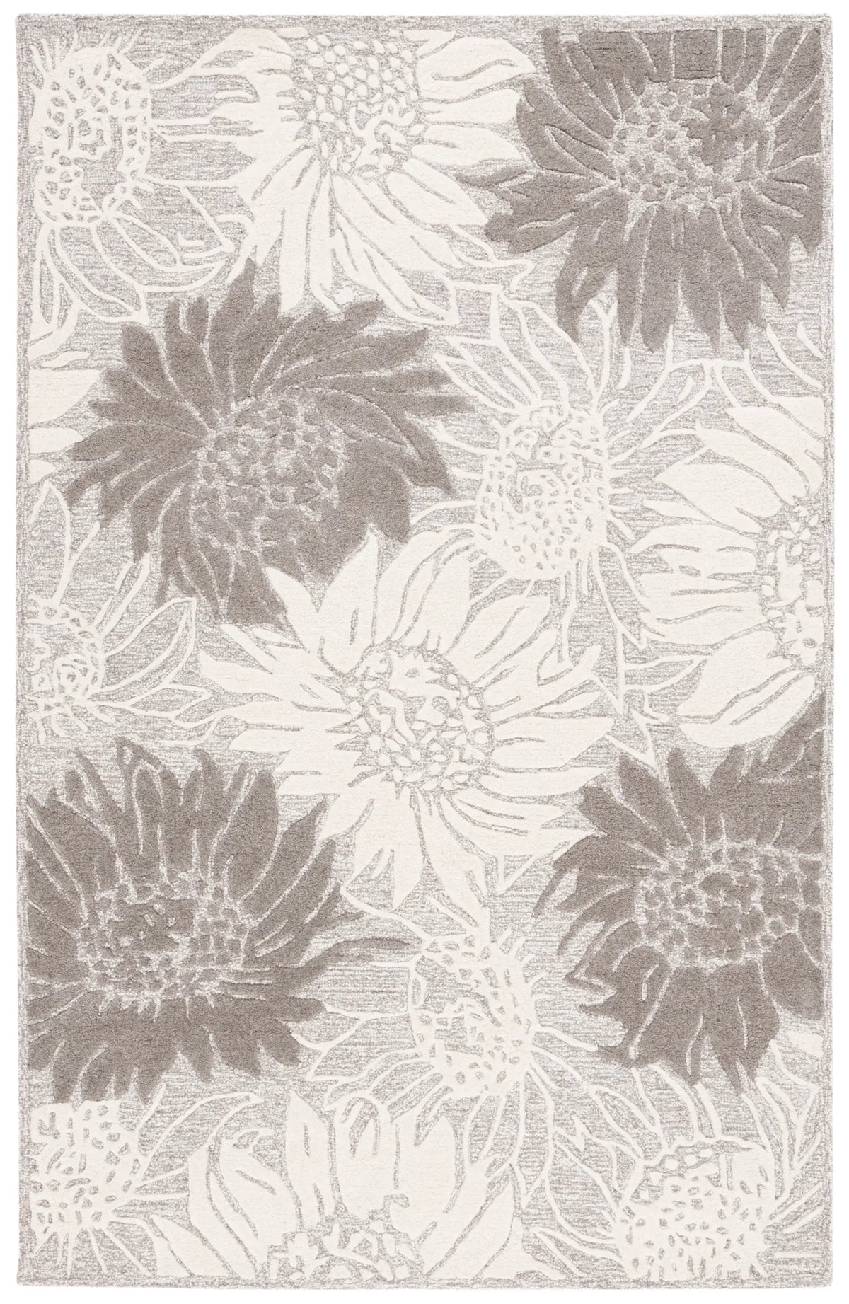 Safavieh Jardin 4'-0" x 6'-0" Rug in Grey / Ivory