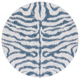 Safavieh Courtyard 6'-7" x 6'-7" Rug in Ivory / Navy