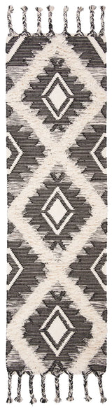Safavieh Kenya 2'-3" x 8'-0" Rug in Black / Ivory