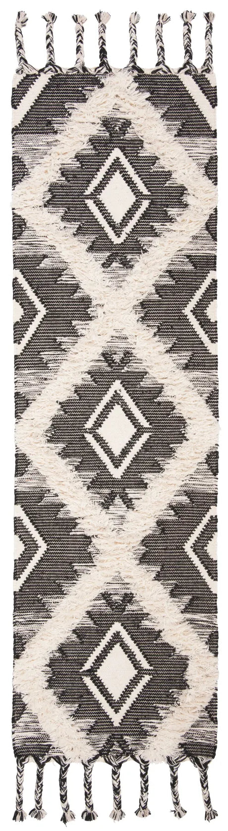 Safavieh Kenya 2'-3" x 8'-0" Rug in Black / Ivory