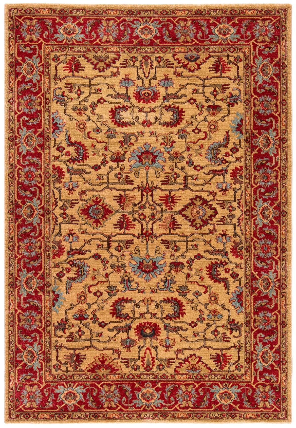 Safavieh Mahal 4'-0" x 5'-7" Rug in Beige / Red