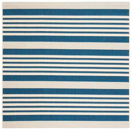 Safavieh Courtyard 5'-3" x 5'-3" Rug in Navy / Beige