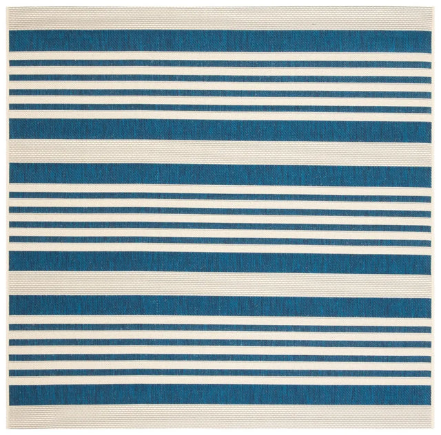 Safavieh Courtyard 5'-3" x 5'-3" Rug in Navy / Beige