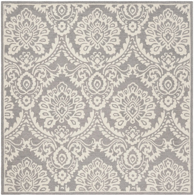 Safavieh Blossom 6'-0" x 6'-0" Rug in Dark Grey / Ivory