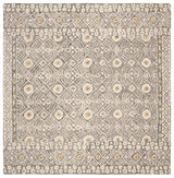 Safavieh Micro-Loop 5'-0" x 5'-0" Rug in Charcoal / Ivory